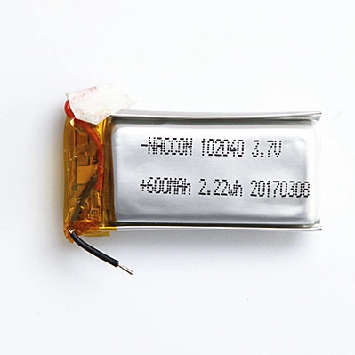 102040 3.7V 600mAh Lithium Polymer Battery 